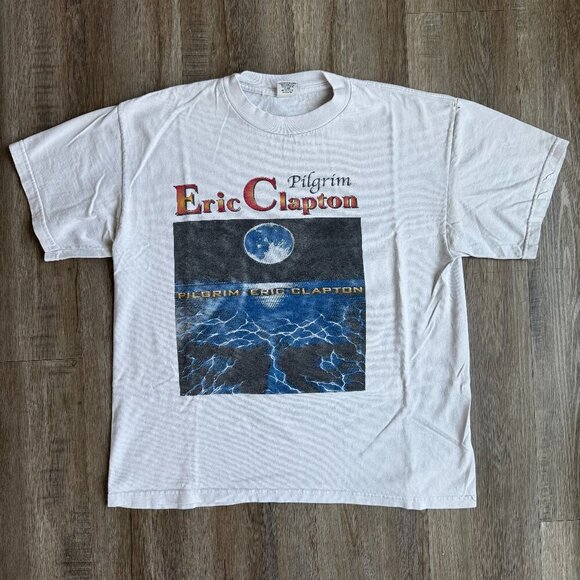 Rare Eric Clapton 1998 Pilgrim Tour T Shirt - Large Vintage - Picture 1 of 5